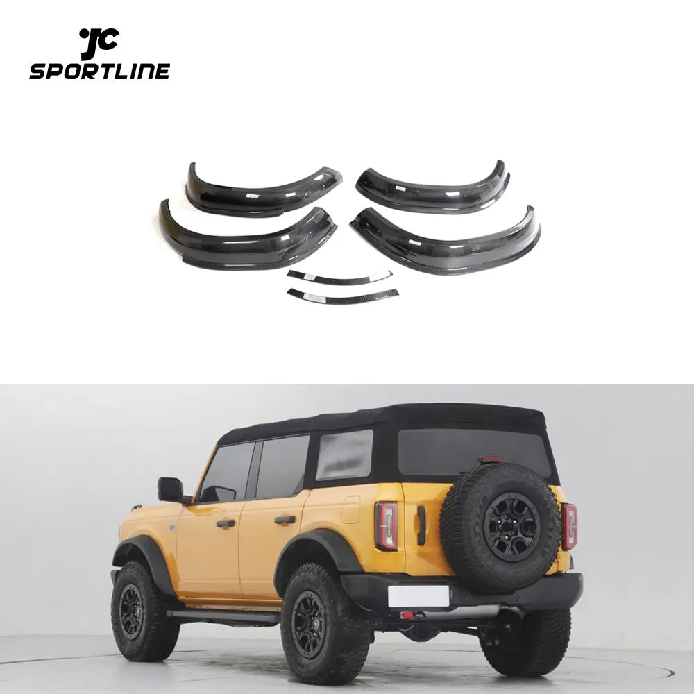 Carbon Fiber Car Wheel Arch Flares Trims for Ford Bronco 2021-2022