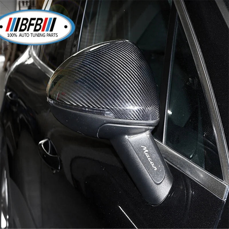 Real Dry Carbon Fiber Side Mirror Cover Rearview Mirror Cover For Porsche Macan 2014-2017