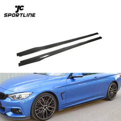 Carbon Fiber Side Skirts for BMW 4 Series F32 F33 M Sport 2Door 2014-2019 418i 420i 428i 435i 440i M-Tech Under Door Rocker Pane