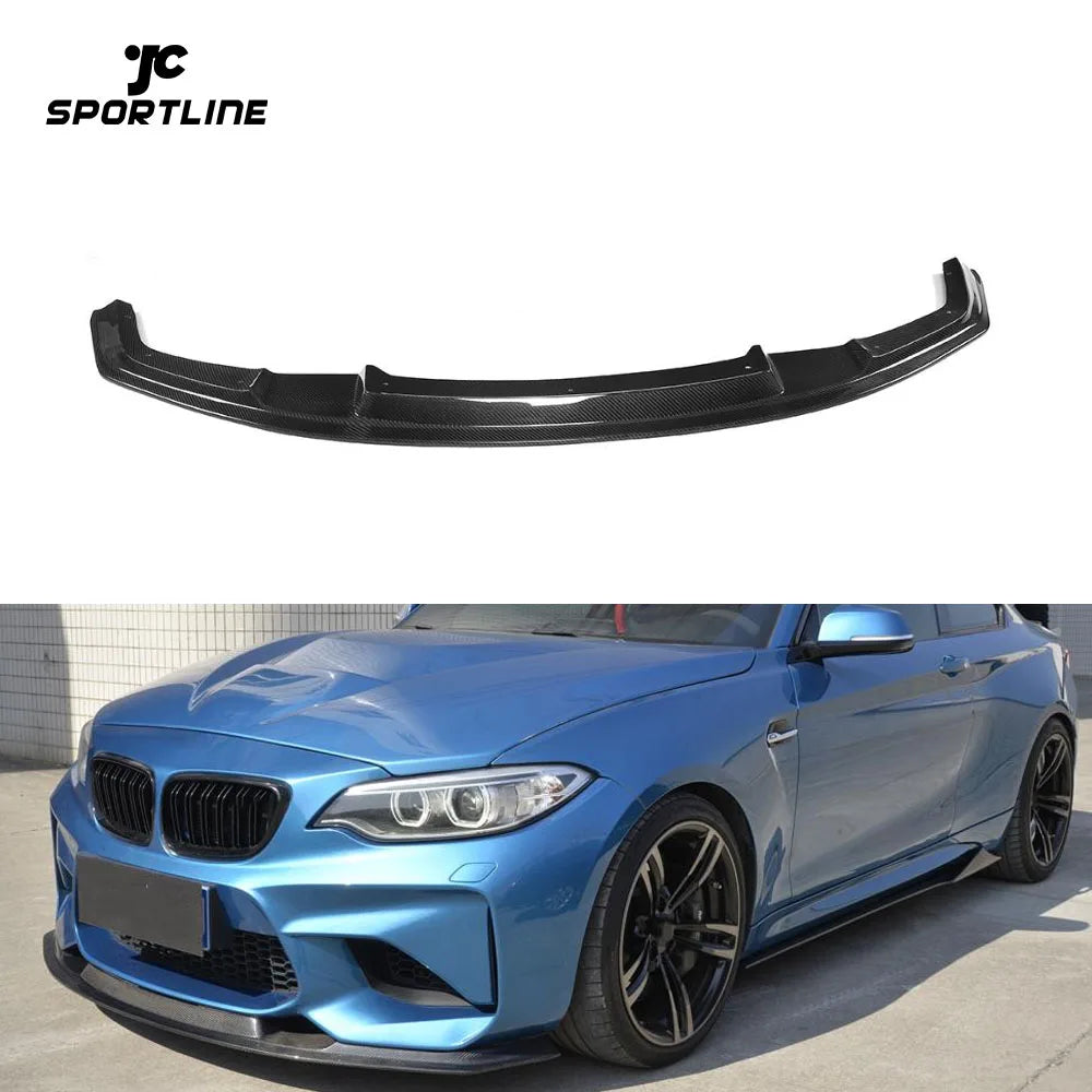 Carbon Fiber Front Bumper Lip Splitter for BMW F87 M2 Coupe 2-Door 2016-2018