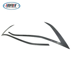 100% Dry Carbon Fiber Front Lamp Eyelids Decorative Trims For Tesla Model S