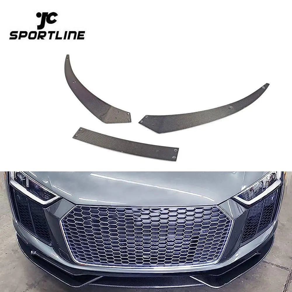 R8 Car Bumper Lip Carbon Fiber Front Spoiler for Audi R8 V10 Gen 2 2016- 2018