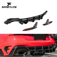 Dry Carbon Fiber RS7 Custom Rear Bumper Lip for Audi RS7 C8 Sportback 4-Door 2019- 2021