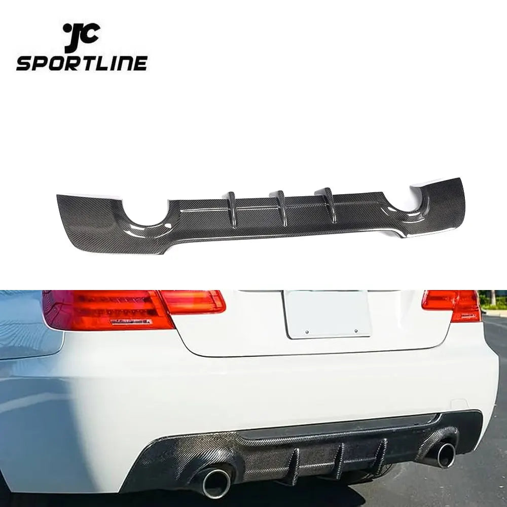 Carbon Fiber Rear Diffuser Lip For BMW 3 Series E92 E93 M Sport 2007 - 2013 325i