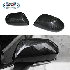 Dry Carbon Fiber Stick on Mirror Cover Fit For Toyota Camry Rear View Mirror Auto accessories