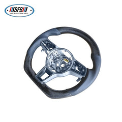 Carbon fiber Flat Steering Wheel for Porsche Mancan Panamera Cayenne 911 718 991 Customized Wheel