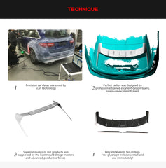 Dry Carbon Fibre Auto Parts RS6 Window Spoiler for Audi RS6 A6 C8 Avant Wagon 4-Door 2020- 2021