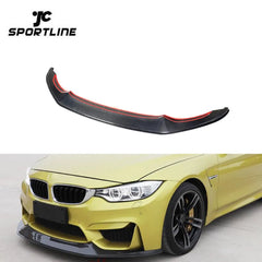 For BMW F80 M3 F82 F83 M4 14-18 Real Carbon Front Bumper Splitter Lip Spoiler Chin Body Kit