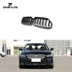 Replacement Dry Carbon Fiber Front Kidney Grille for BMW 5 Series G30 G38 LCI 530i Sedan 2021-2023