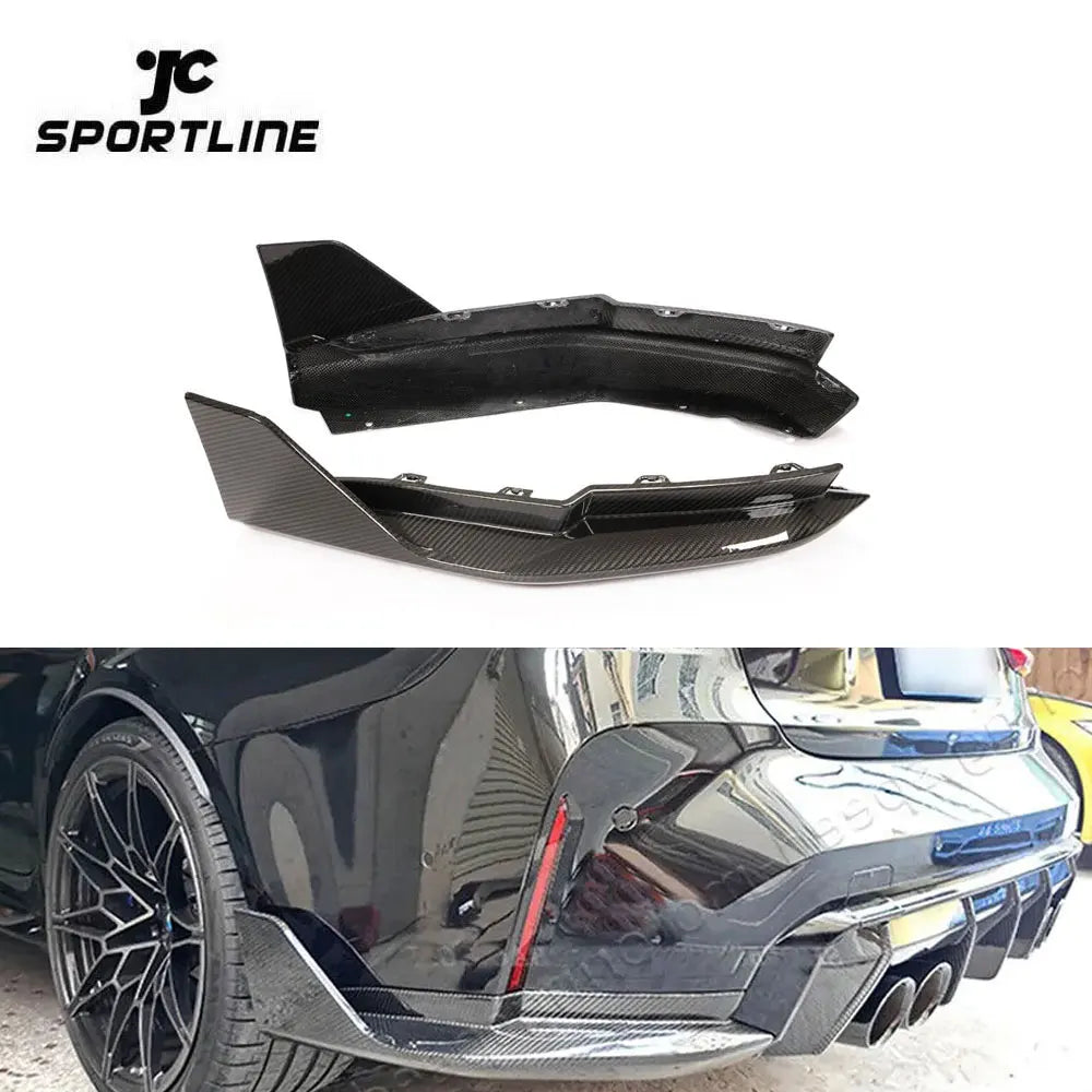 Dry Carbon G80 M3 Rear Bumper Aprons for BMW G80 M3 Competition 2021 2022 P style