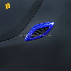 ES Carbon Car Accessories Real Forged Carbon Fiber Air Outlet Cover Frame For Chevrolet Camaro Carbon Fiber Interior