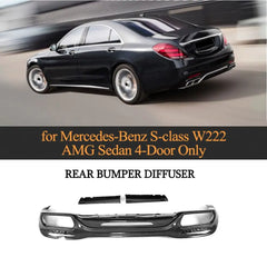 Carbon Fiber rear diffuser bumper lip for Mercedes Ben z S-Class W222 AMG S63 S65  2018