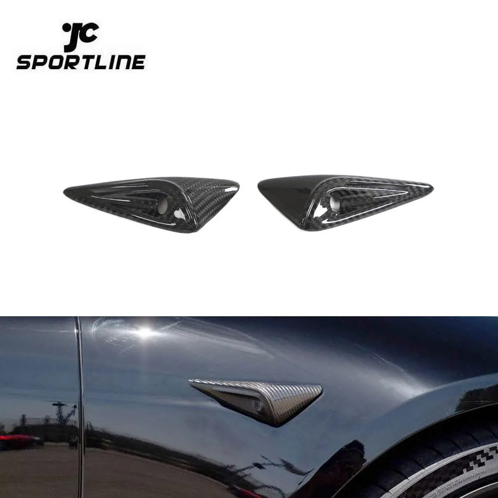 Dry Carbon Electric Car Model X Side Fender Vent Cover for Tesla Model X 2021-2023