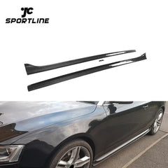 JCSPORTLINE S5 Carbon Fiber Side Skirts for Audi A5 S5 2-Door 08-16