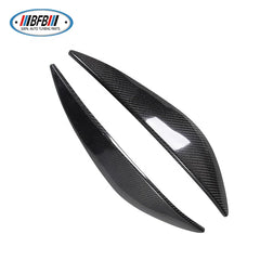 Real Carbon Fiber Headlight Eyelid Covers Eyebrow Headlight Cover For Mercedes C-Class W204 2007-2013