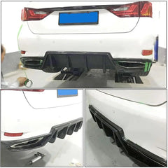 Carbon Fiber Rear Diffuser Lip Spoiler for Lexus GSF GS350 F Sport Sedan 2012 - 2015