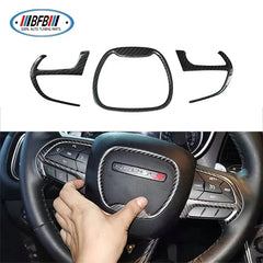 4pcs Steering Wheel Decoration Used Trims Car Full Carbon Interior kits For Dodge Charger Challenger 2015-2021