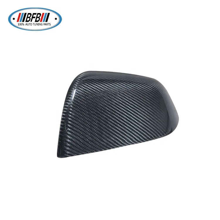 Glossy 2X2 Carbon Model Y Dry Carbon Mirror Cover For Tesla Model Y 2020 Add on style Carbon Rear View Mirror Cover  for Car