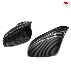 Black Carbon Fiber Replacement Mirror House Suitable for Ferrari 488 458 Car Accessories(Left-hand Drive)