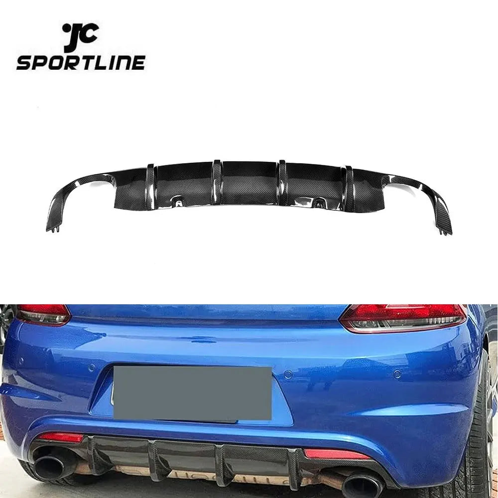 Carbon Fiber Car Diffuser Lip for Volkswagen Scirocco R Coupe 2-Door 10-12