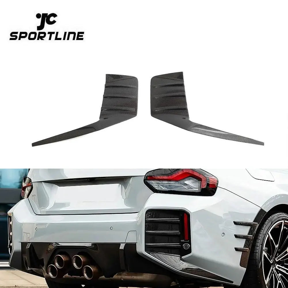 Carbon Fiber Rear Air Vent Trims for BMW G87 M2 Base Coupe 2 Door 2022 2024 Rear Air Fender Cover Trims