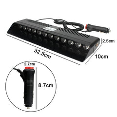 Car Emergency Strobe Light Sucker Dashboard Interior Windshield Warning Light