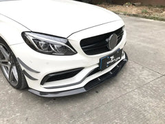 Carbon Fiber W205 C63 Front Bumper Lip Splitter for Mercedes Benz C63 AMG 15-18