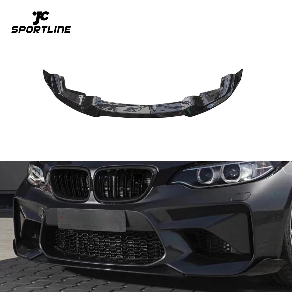 JC Sportline Carbon Fiber Car Front Lip Spoiler for BMW F87 M2 Coupe 2-Door 2016-2018