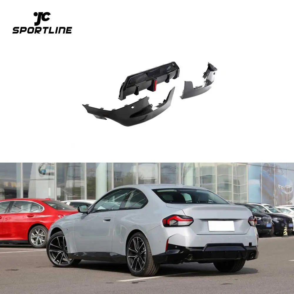 Carbon Fiber G42 Rear Lip Splitters for BMW G42 M220i M Sport Coupe 2-Door 2022-2023