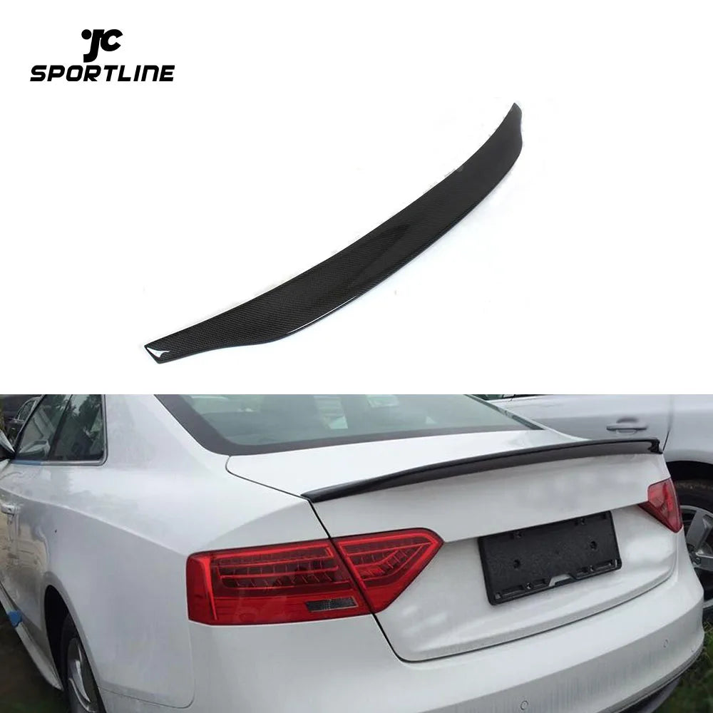 Car Carbon Fiber Rear Trunk Wing Spoiler for Audi A5 Coupe 2-Door 2008-2015