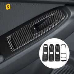 Shasha Carbon Car Interior Accessories Trim Carbon Fiber  For Subaru WRX 2022 Window Control Lift Switch Panel Frame Trim Cover