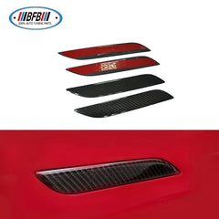 For Tesla Model S 2016-2018 Dry Carbon Fiber car  body Exterior Side Door Handle Cover Panel Protective Trims