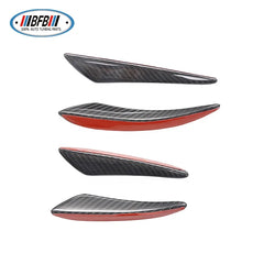 4pcs Front Bumper Side Canards Splitter for BMW Universal Real Carbon Fiber Front Bumper Fins for Mercedes