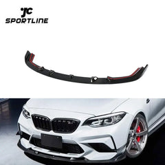 Carbon Fiber F87 M2 Competition Car Bumper Front Splitter Lip for BMW M2 2019-2022