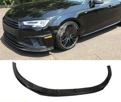 Carbon Fiber Front Bumper Lip Splitter Chin Spoiler Trim For Audi A4 B9 Sline S4 2019 UP