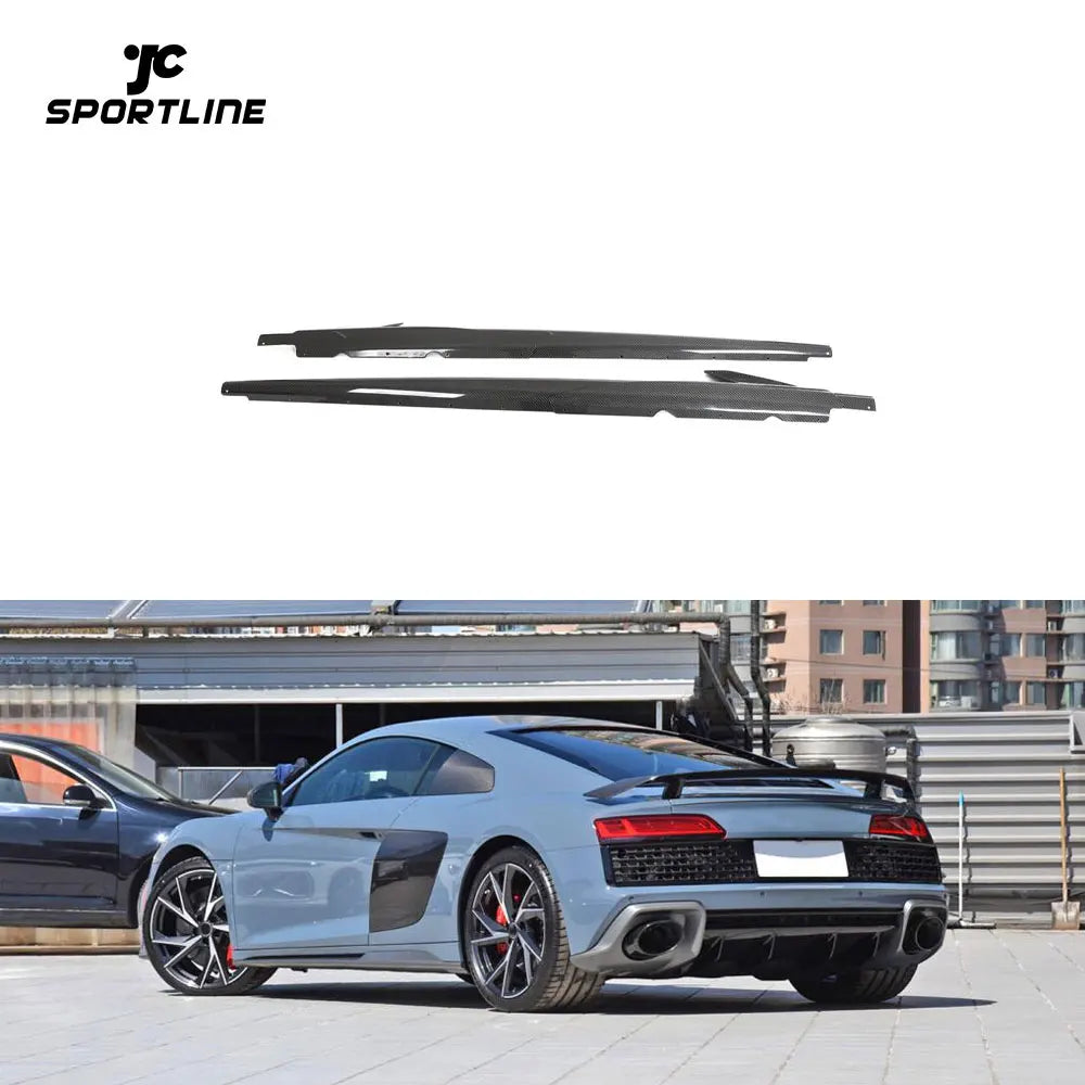 Dry Carbon Fiber R8 V10 Auto Side Skirt Winglets for Audi R8 V10 Performance Coupe 2-Door 2023