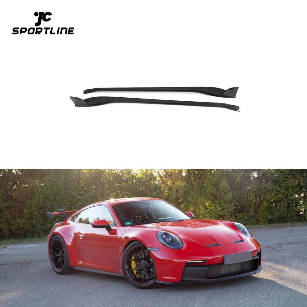 Dry Carbon Fiber 911 Side Skirts Winglet for Porsche 911 992 Turbo S Coupe 2-Door 2019-2021