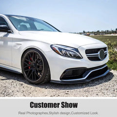 REAL CARBON Front Bumper Lip Splitter Spoiler For Mercedes-Benz C205 C63 AMG 2 DOOR 15-19