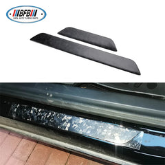 4PCS Forge Carbon Fiber Car Side Steps Trim For Tesla Model 3 2018-2019 Door Scuff Sill Cover Panel Sticker