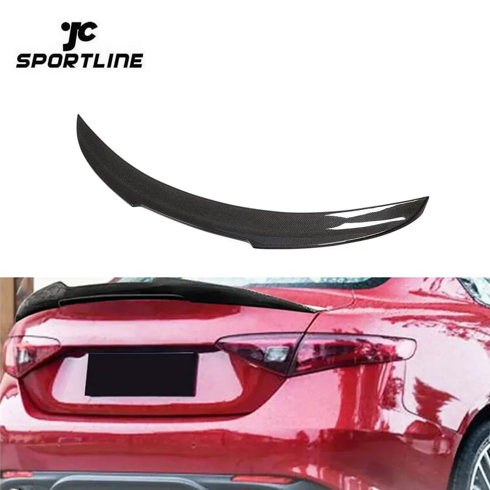 For Alfa Romeo Giulia 952 2016-2022 Carbon Fiber Rear Trunk Spoiler Boot Wing Lip