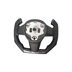 Customized Style Carbon Fiber and Black Leather Steering Wheel Sport Steering Wheel For Tesla Model 3