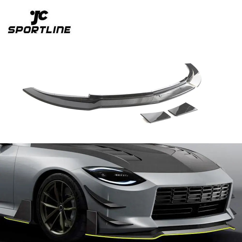 For Nissan Z 400Z 2023 Prepreg Dry Carbon Fiber Front Bumper Lip Splitter Chin RZ34