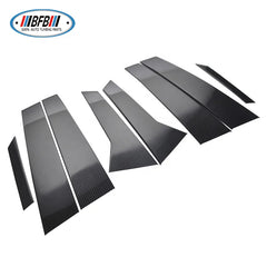 8 PCS Real Carbon Fiber Car Window B-Pillar Mouldings for Porsche Macan 2014-2017 Exterior Trims