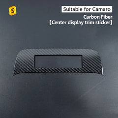 ES Real Carbon Fiber Car Interior Accessories Carbon Fiber Car Dashboard Sticker Holder For Camaro Car Accessories Sticker