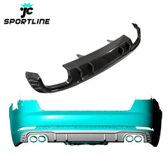 Carbon Fiber S4 Sport Rear Bumper Lip for Audi S4 B9 A4 Sline Sport 2018 2019