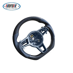 Carbon fiber Flat Steering Wheel for Porsche Mancan Panamera Cayenne 911 718 991 Customized Wheel