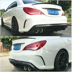 Carbon Fiber Rear Diffuser Lip Spoiler for Mercedes Benz C117 CLA250 CLA260 CLA45 2013-2014