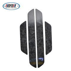 4PCS Forge Carbon Fiber Car Side Steps Trim For Tesla Model 3 2018-2019 Door Scuff Sill Cover Panel Sticker