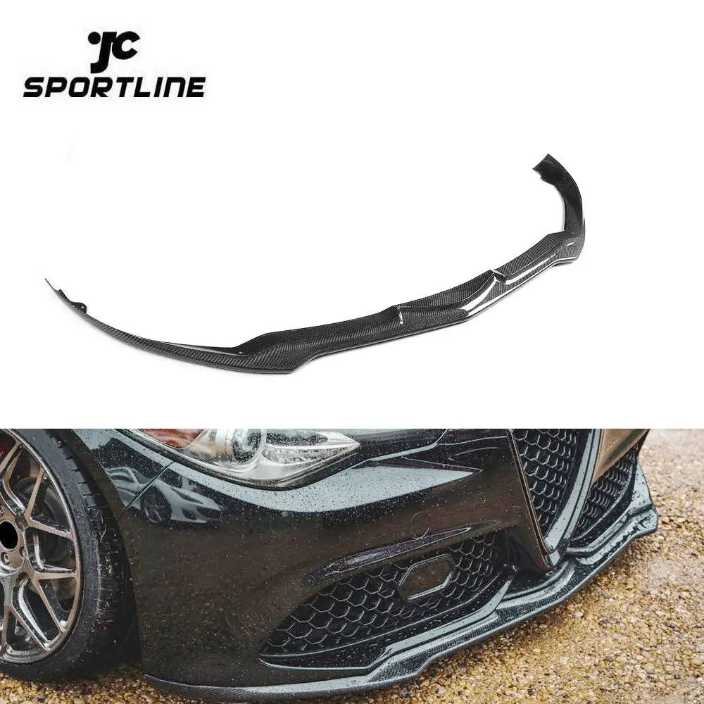 Carbon Fiber Front Bumper Spoiler for Alfa Romeo Giulia Sedan 4-Door 16-18