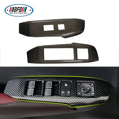 High Quality Dry Carbon Car Inner Door Window Switch Panel Trim for Lexus NX200 2015-2017 Interior Kit